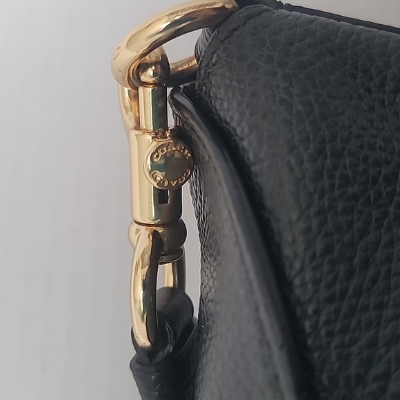 Coach Addie Bag Classic Pebbled Black Leather Turnlock Shoulder Crossbody C2814 - Picture 2 of 12